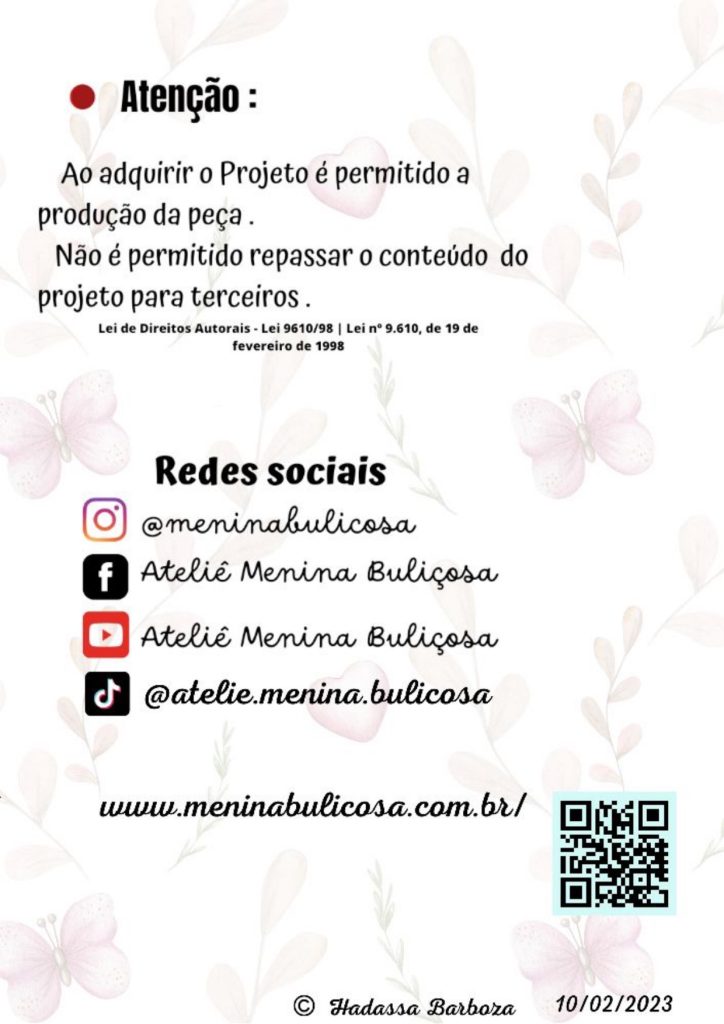 Boneca de pano Mabelle - molde parte 3