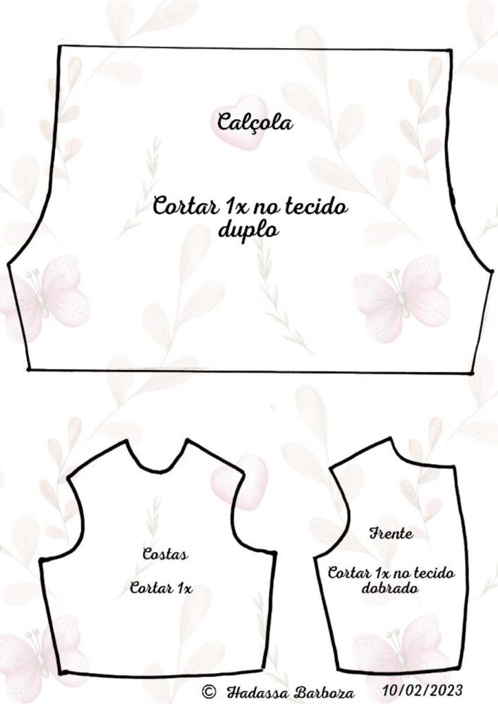 Boneca de pano Mabelle - molde parte 5