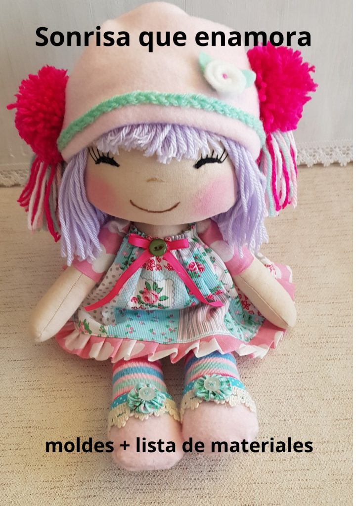 Boneca de pano muito bonita e fácil de fazer - molde parte 1