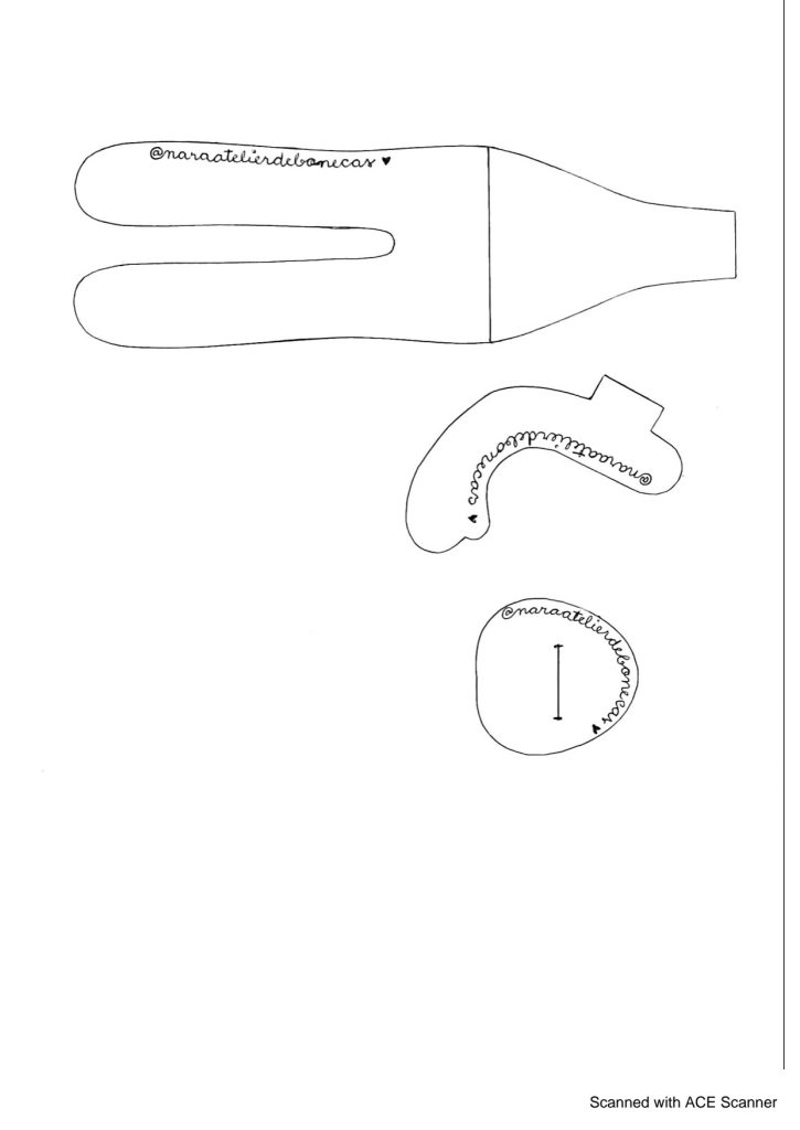 Boneca de pano para decorar a porta - molde parte 1
