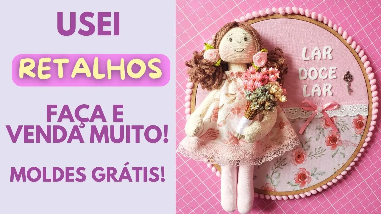 Boneca de pano para decorar a porta