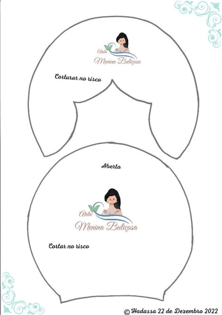 Boneca de pano Wandinha - molde parte 4
