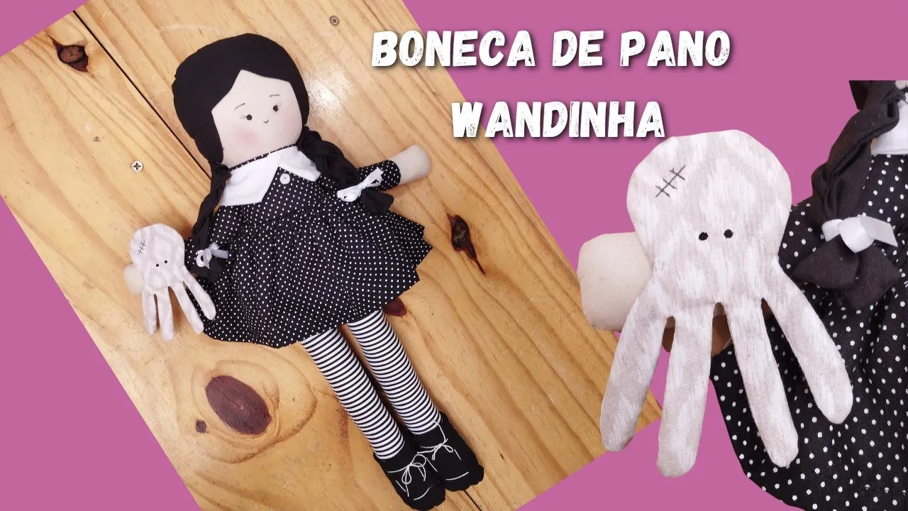 Boneca de pano Wandinha
