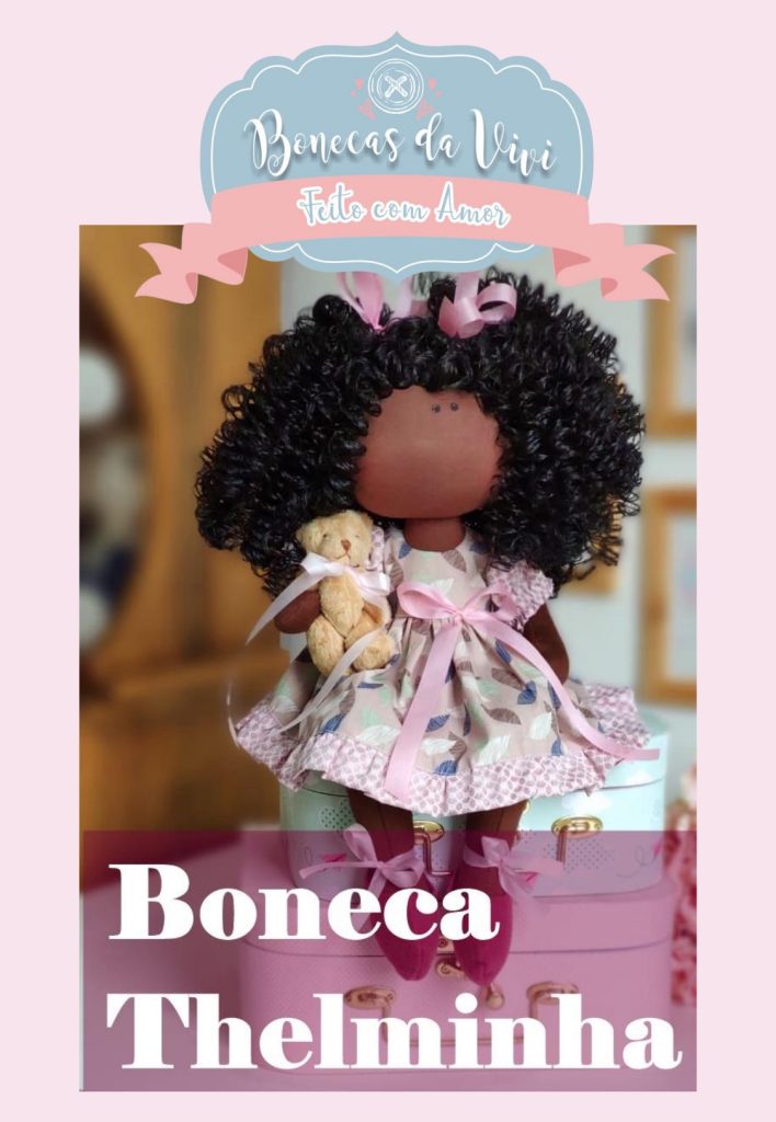 Boneca russa Thelminha aula 3 – acabamentos e cabelo - molde parte 1