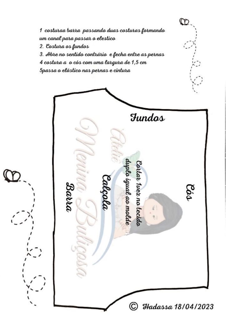 Bota e colete da Chapeuzinho Vermelho - molde parte 7