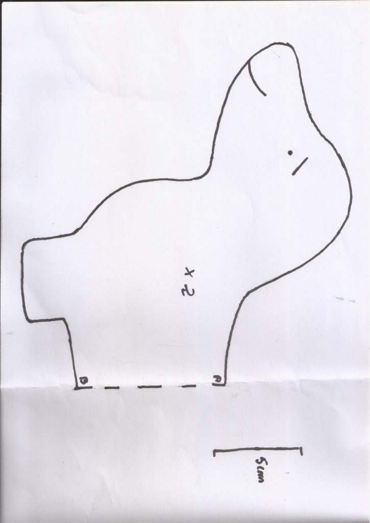 Cachorro salsicha de pano fácil - molde parte 2