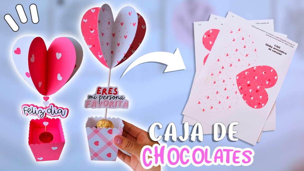 Caixa de chocolates com balão de coração