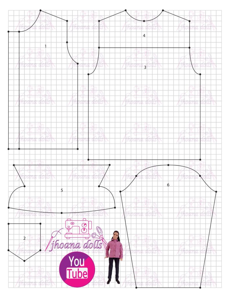 Calça e camisa de manga longa para Ken - molde parte 1
