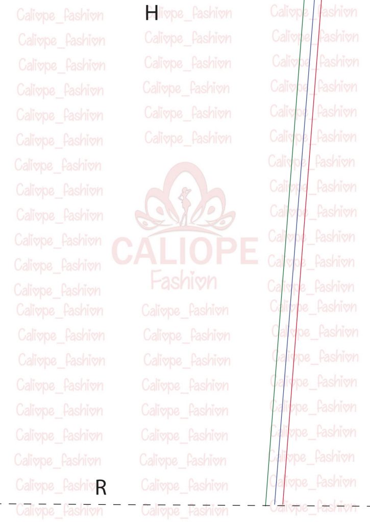 Calça pantalona com fenda - molde parte 10