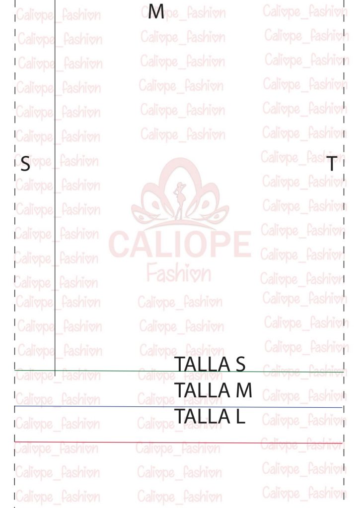 Calça pantalona com fenda - molde parte 12