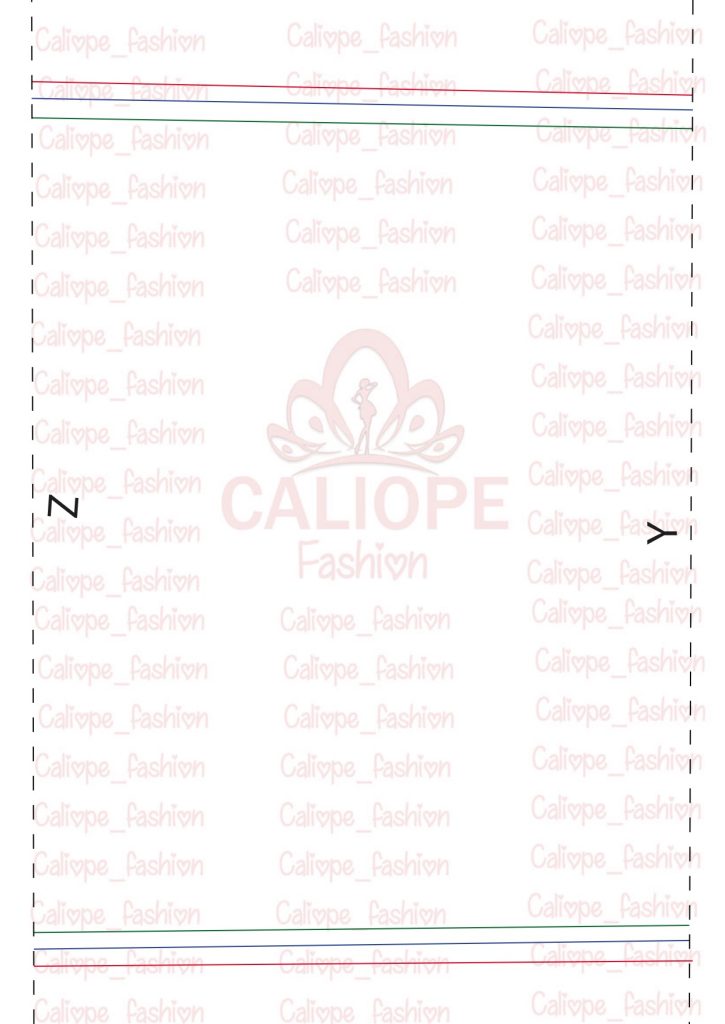 Calça pantalona com fenda - molde parte 17