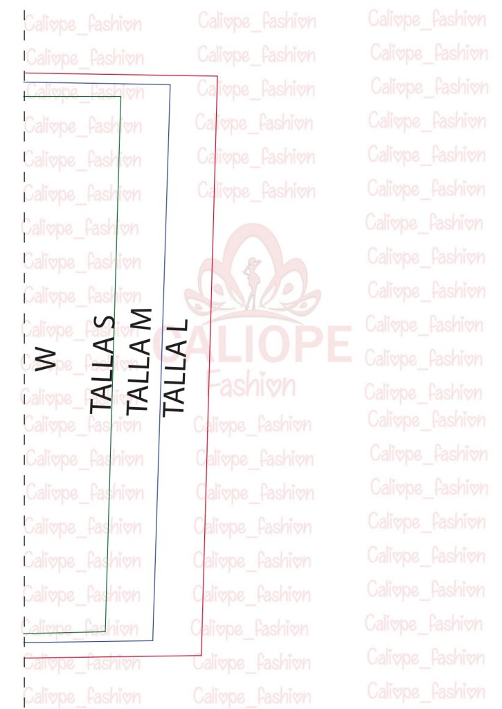 Calça pantalona com fenda - molde parte 19