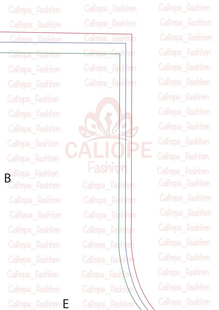 Calça pantalona com fenda - molde parte 4