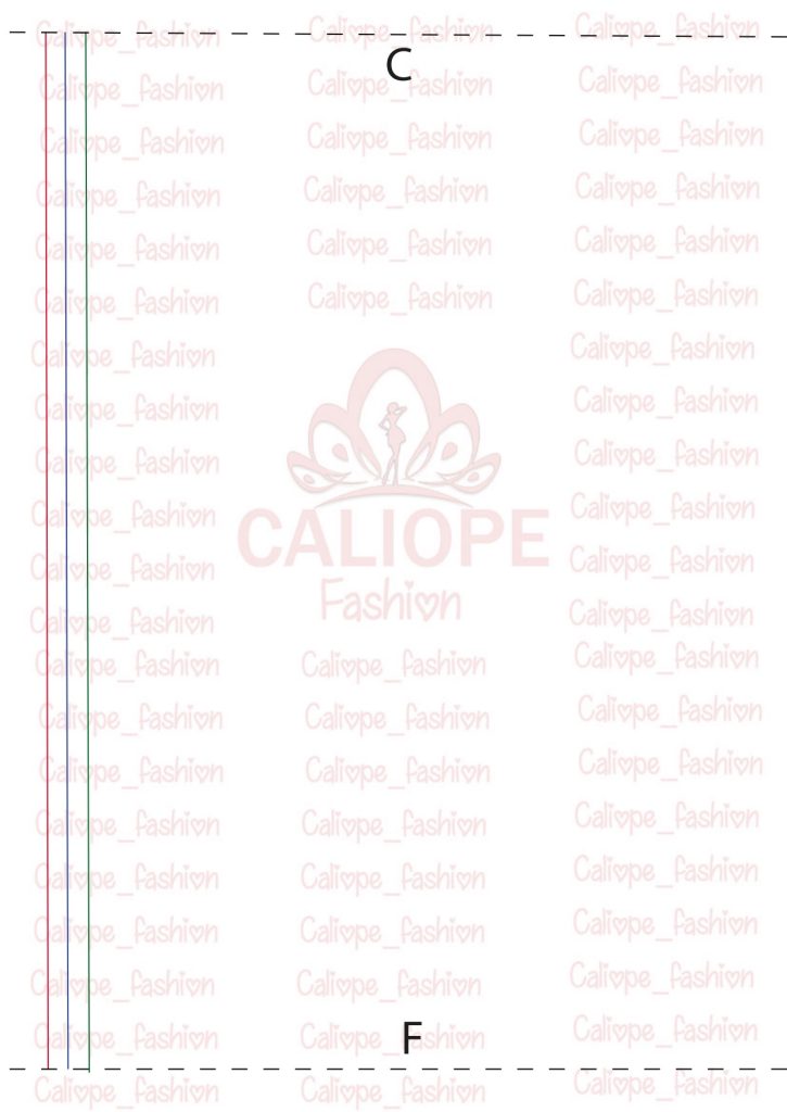 Calça pantalona com fenda - molde parte 5