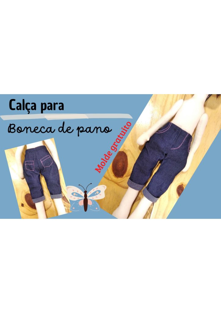 Calça para boneca de pano - molde parte 1