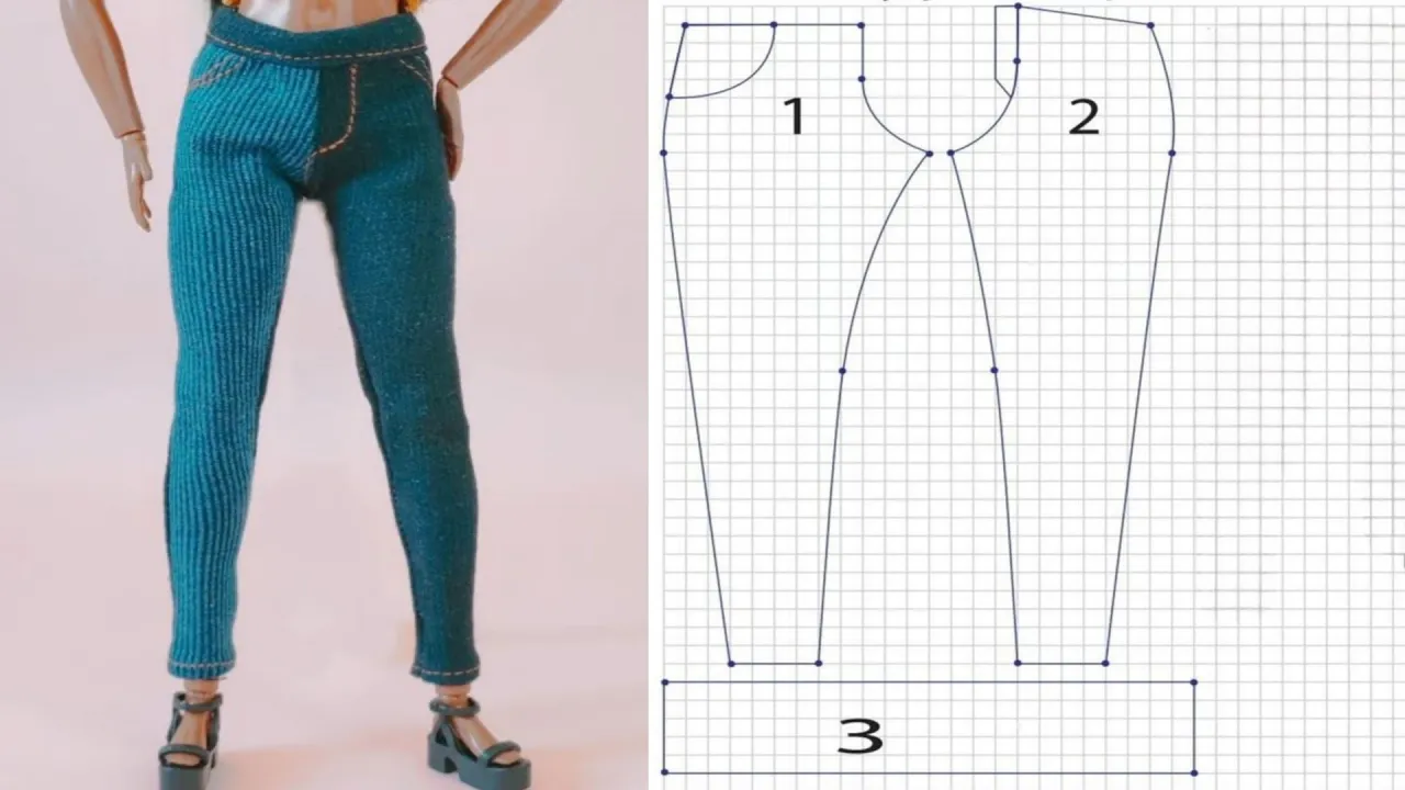 Calça skinny para Barbie