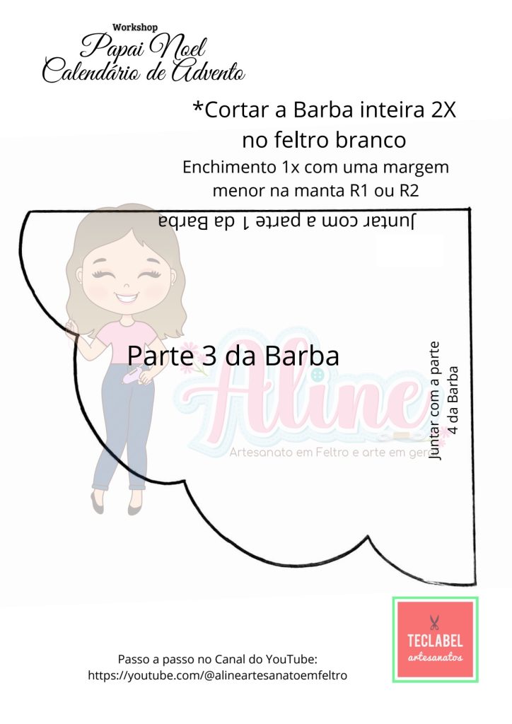Calendário do Advento de Papai Noel - molde parte 8