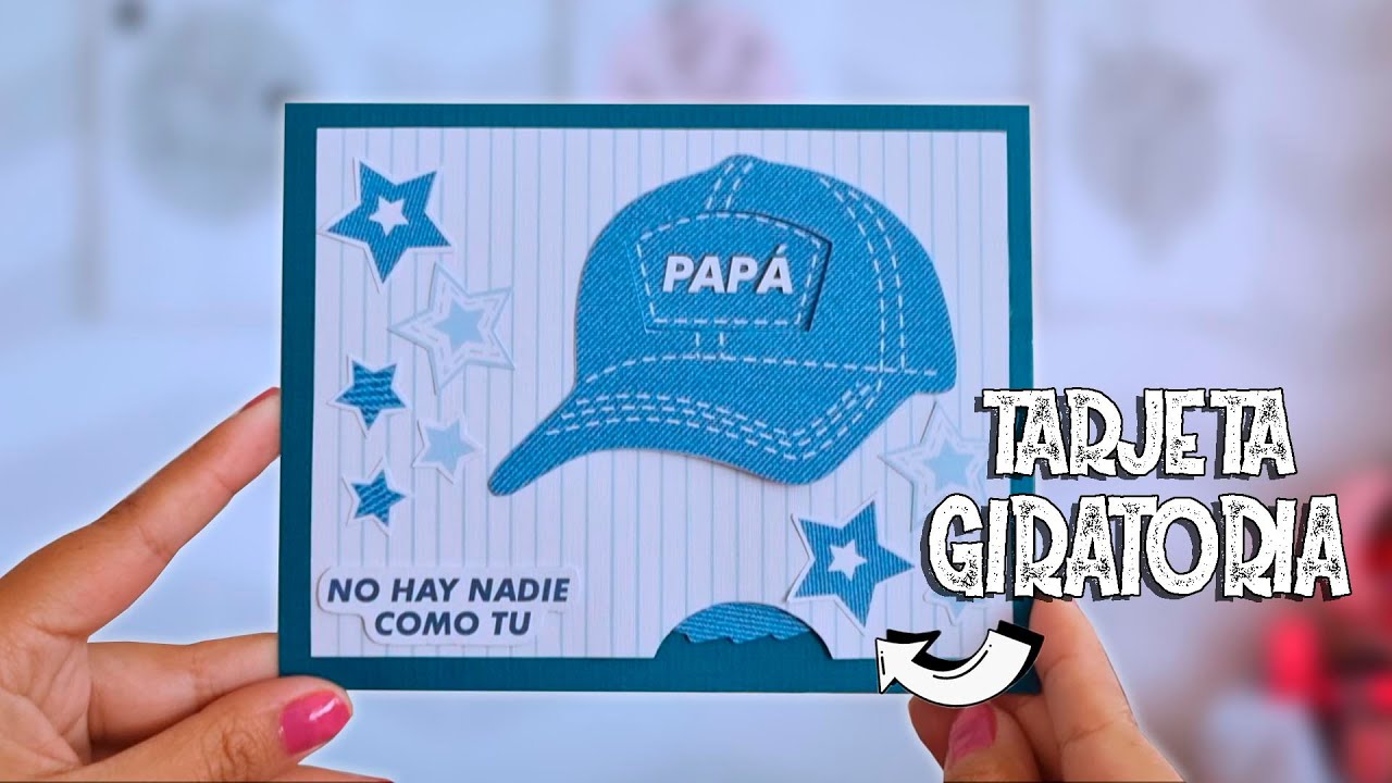 Cartão de boné giratório para o Dia dos Pais