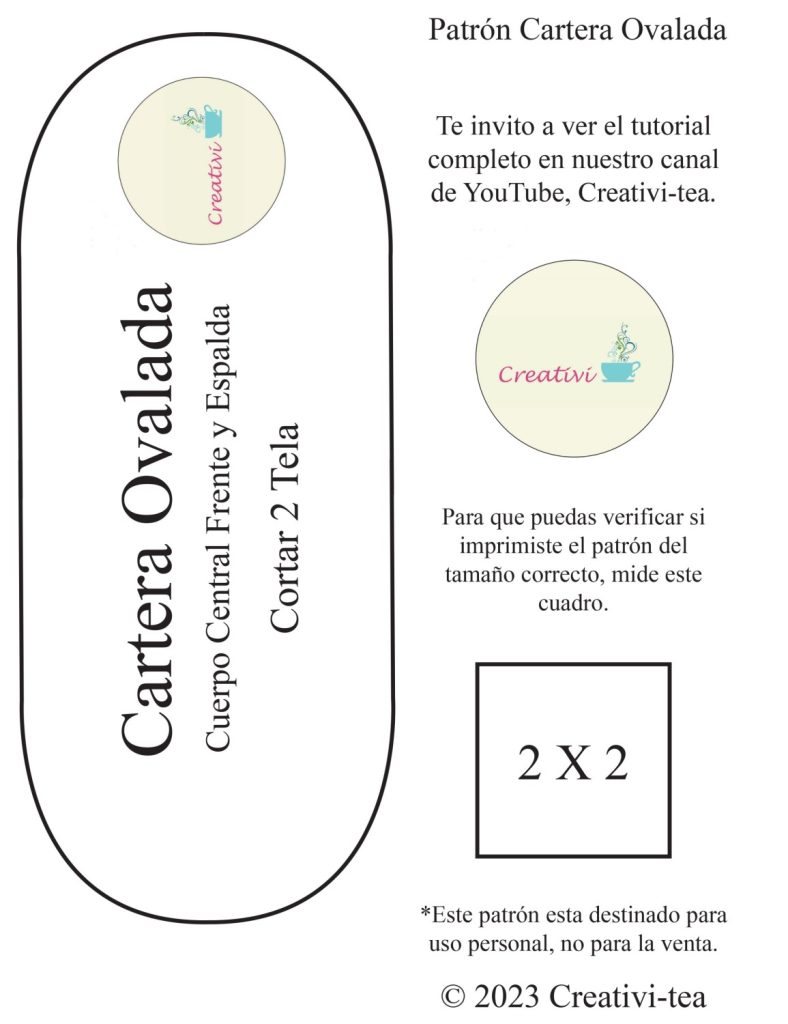 Carteira oval com zíper multiuso fácil de fazer - molde parte 1