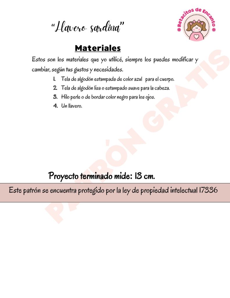 Chaveiro sardinha de tecido – projeto fácil para vender - molde parte 2