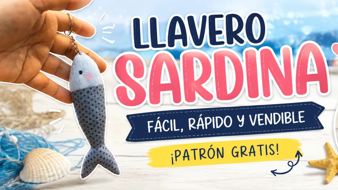 Chaveiro sardinha de tecido – projeto fácil para vender
