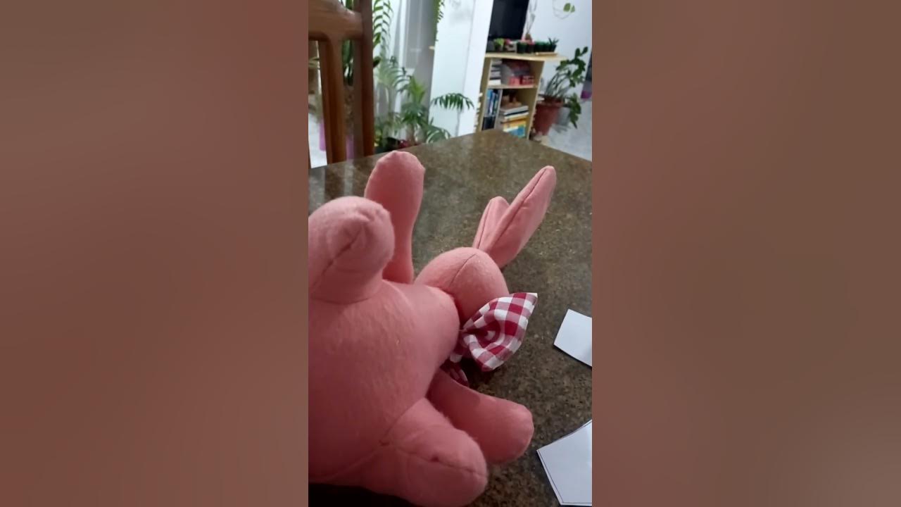 Coelho peso de porta ou de pelúcia de tecido