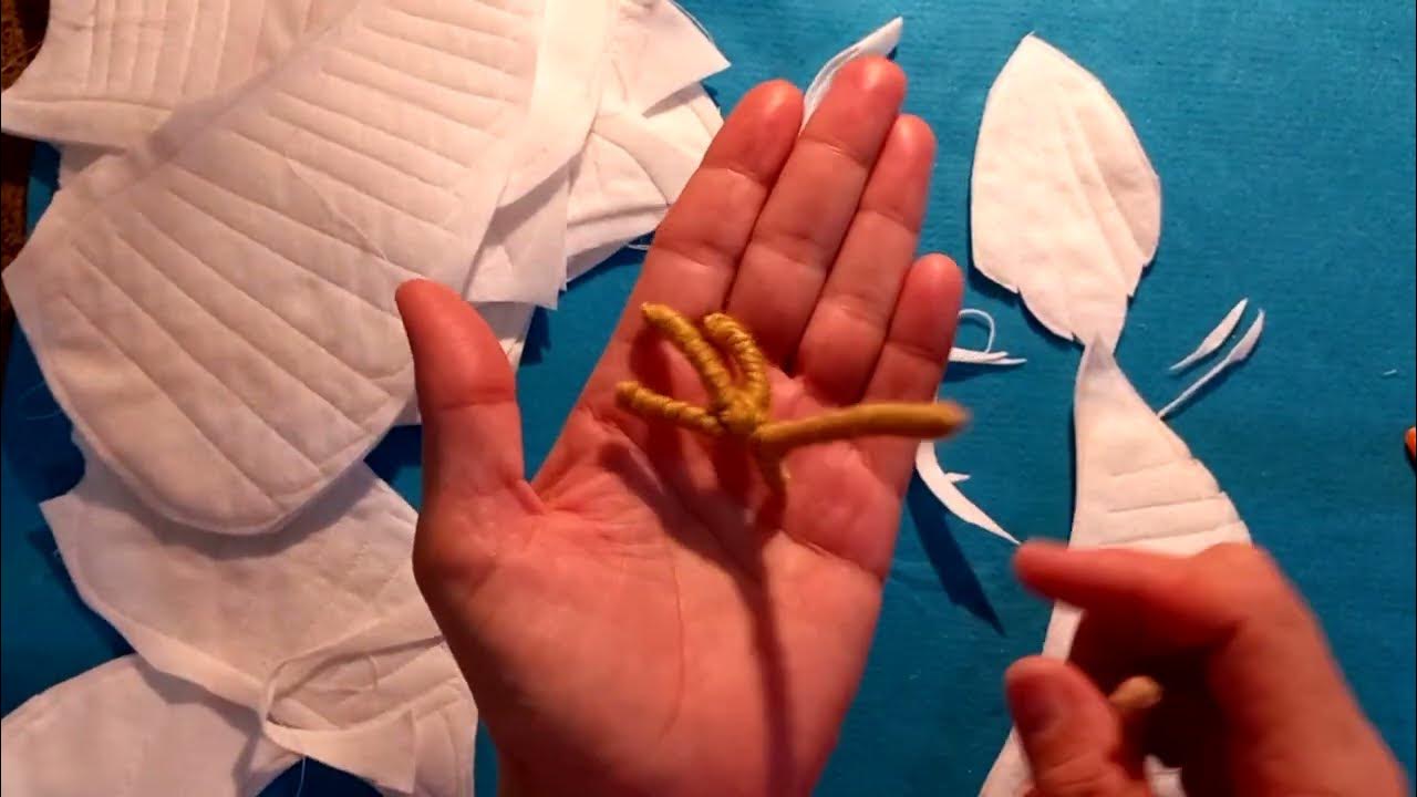 Como cortar asas e caudas da pomba gigante de feltro