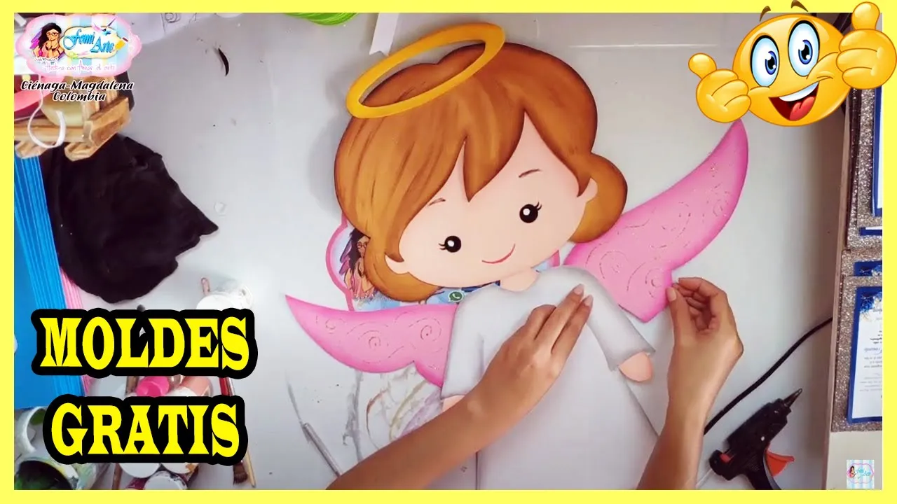 Como fazer anjinho de EVA para decoração de batizado passo a passo