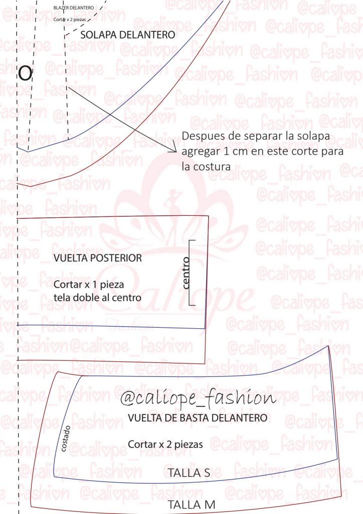 Como fazer blazer com manga bufante - molde parte 12