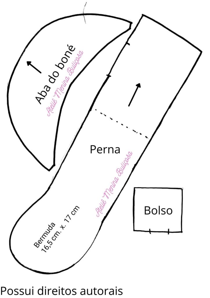Como fazer boneco de pano - molde parte 3