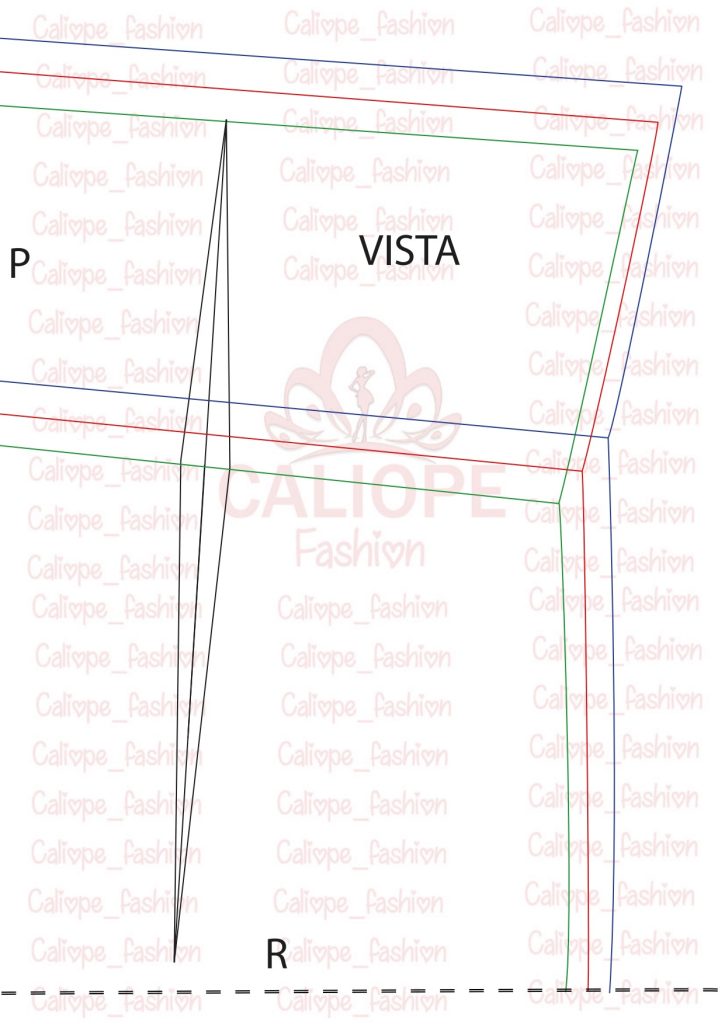 Como fazer calça clochard com laço na cintura - molde parte 10