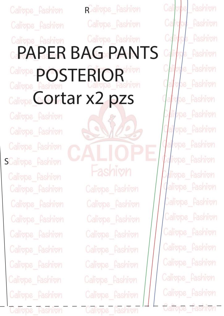 Como fazer calça clochard com laço na cintura - molde parte 11
