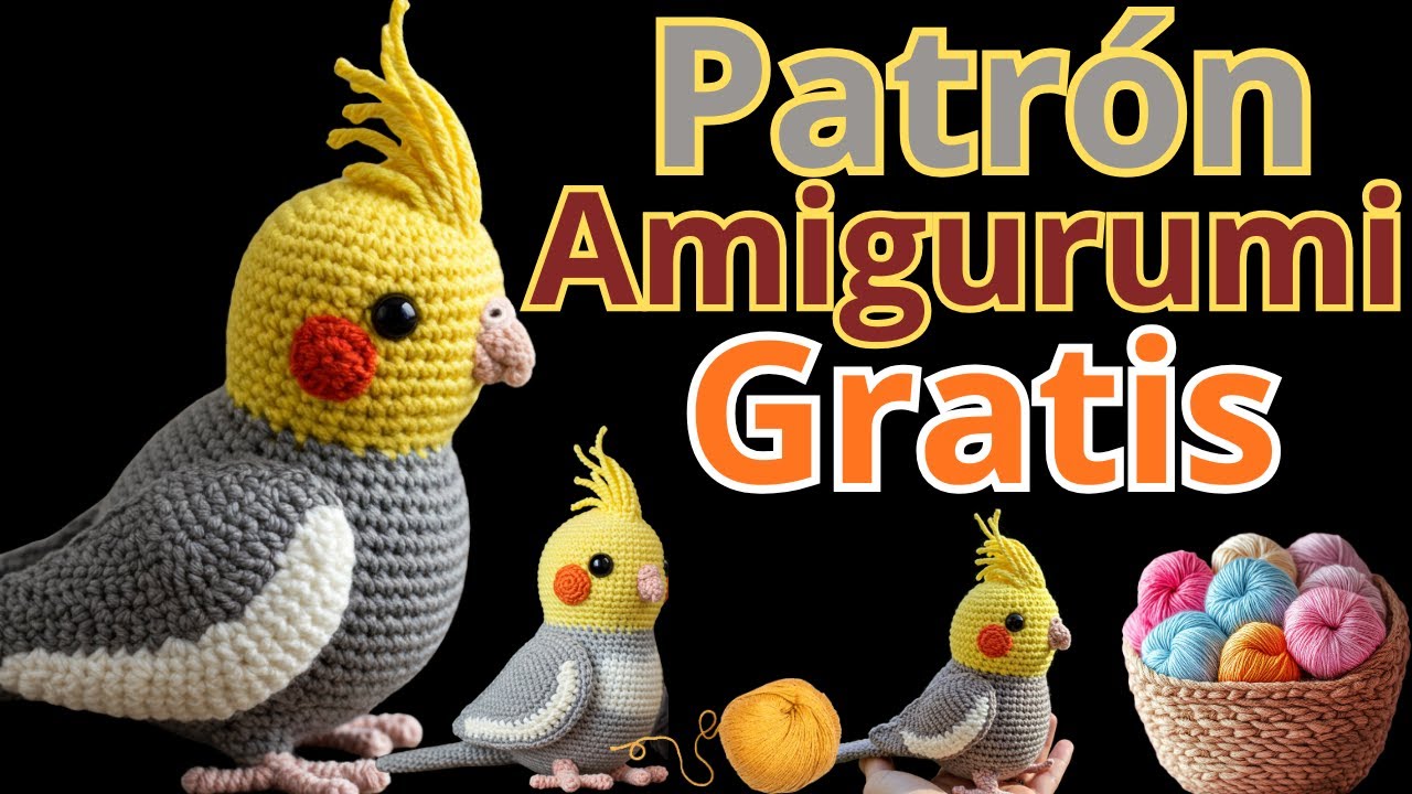 Como fazer calopsita de amigurumi super detalhada