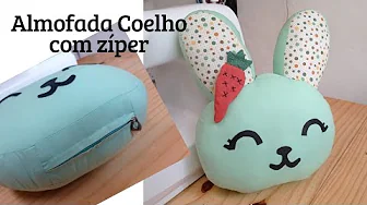 Como fazer capa de almofada com zíper – almofada coelho