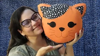 Como fazer capa de almofada de gato para criança