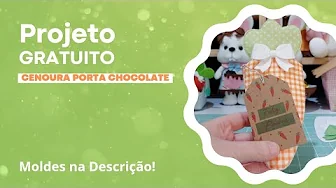 Como fazer cenoura porta-chocolate de feltro