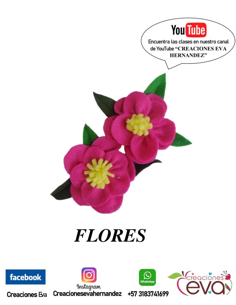 Como fazer flores de feltro - molde parte 1