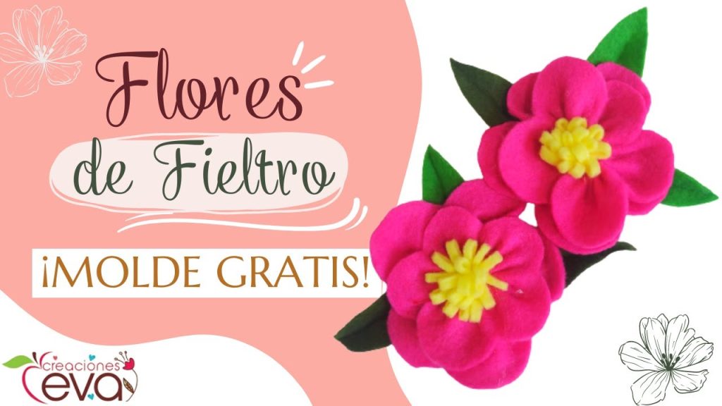 Como fazer flores de feltro - molde parte 3