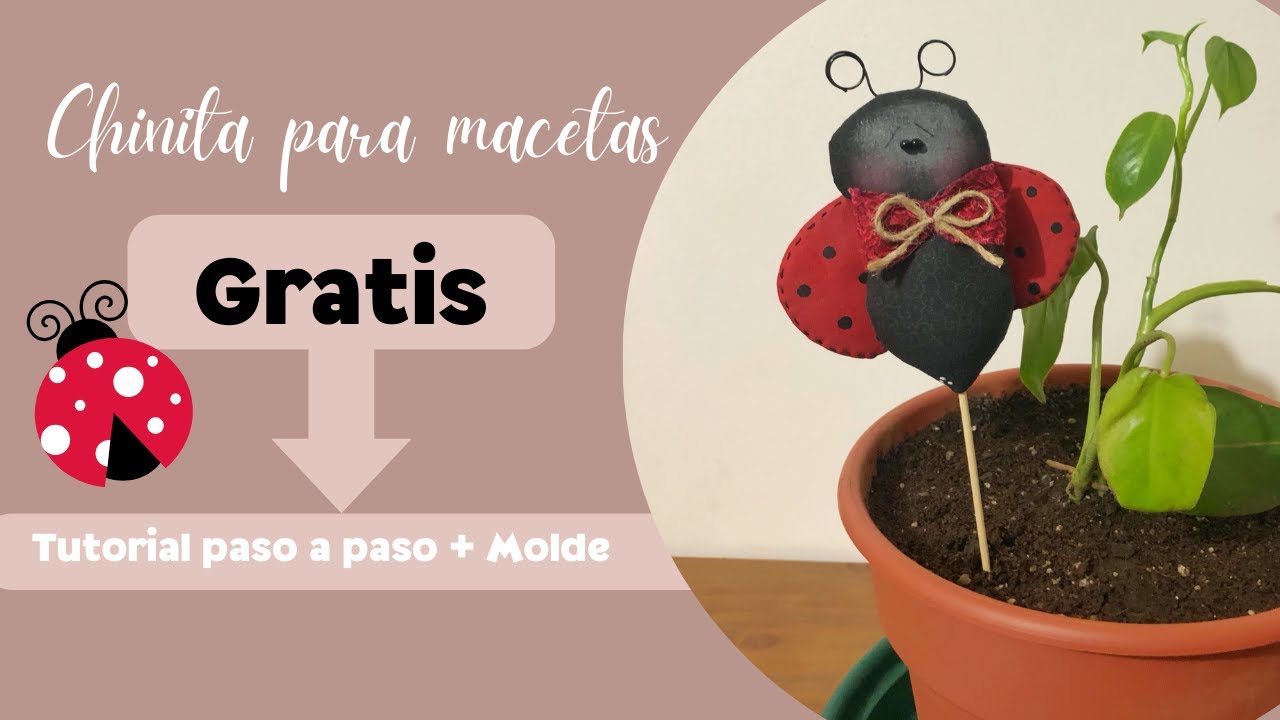 Como fazer joaninha de tecido para vasos em tempo recorde