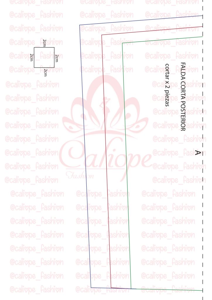 Como fazer minissaia xadrez - molde parte 2