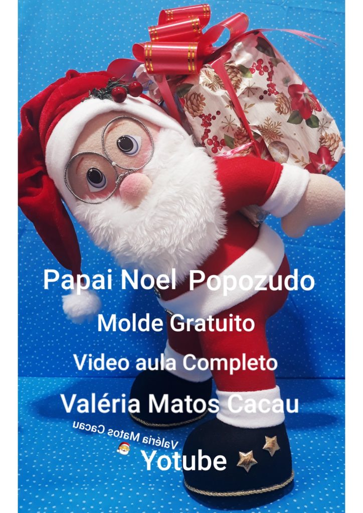 Como fazer Papai Noel de feltro fácil - molde parte 1