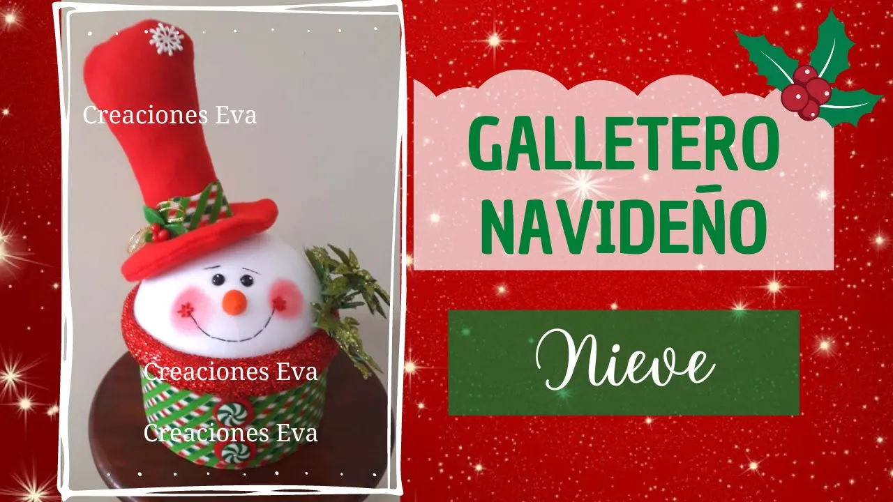 Como fazer pote de biscoitos natalino – neve