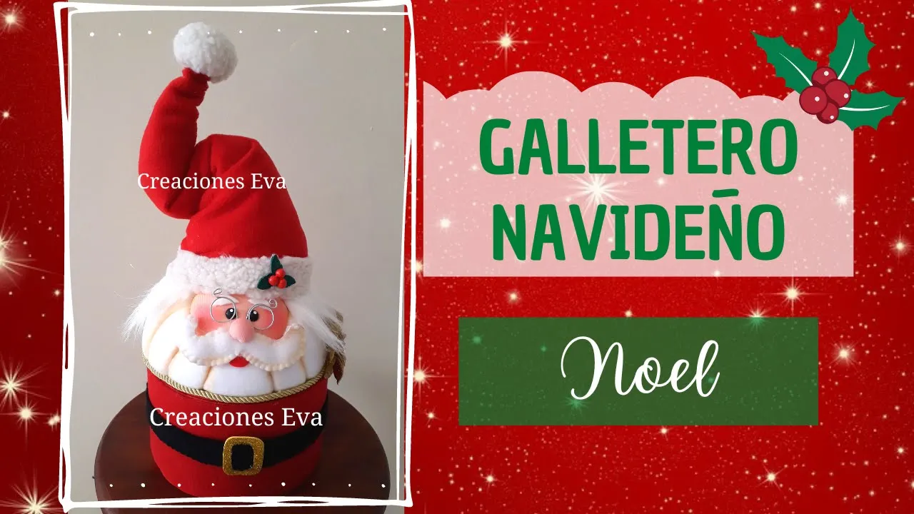 Como fazer pote de biscoitos natalino – Noel