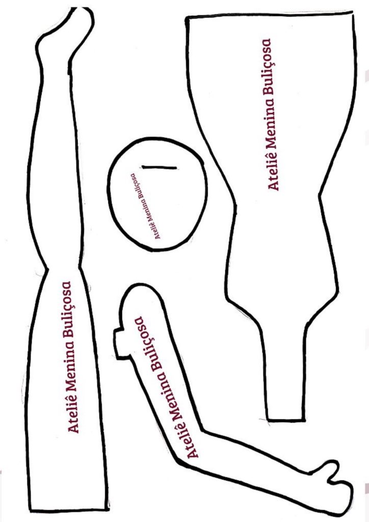 Como fazer vestido de boneca de pano - molde parte 1