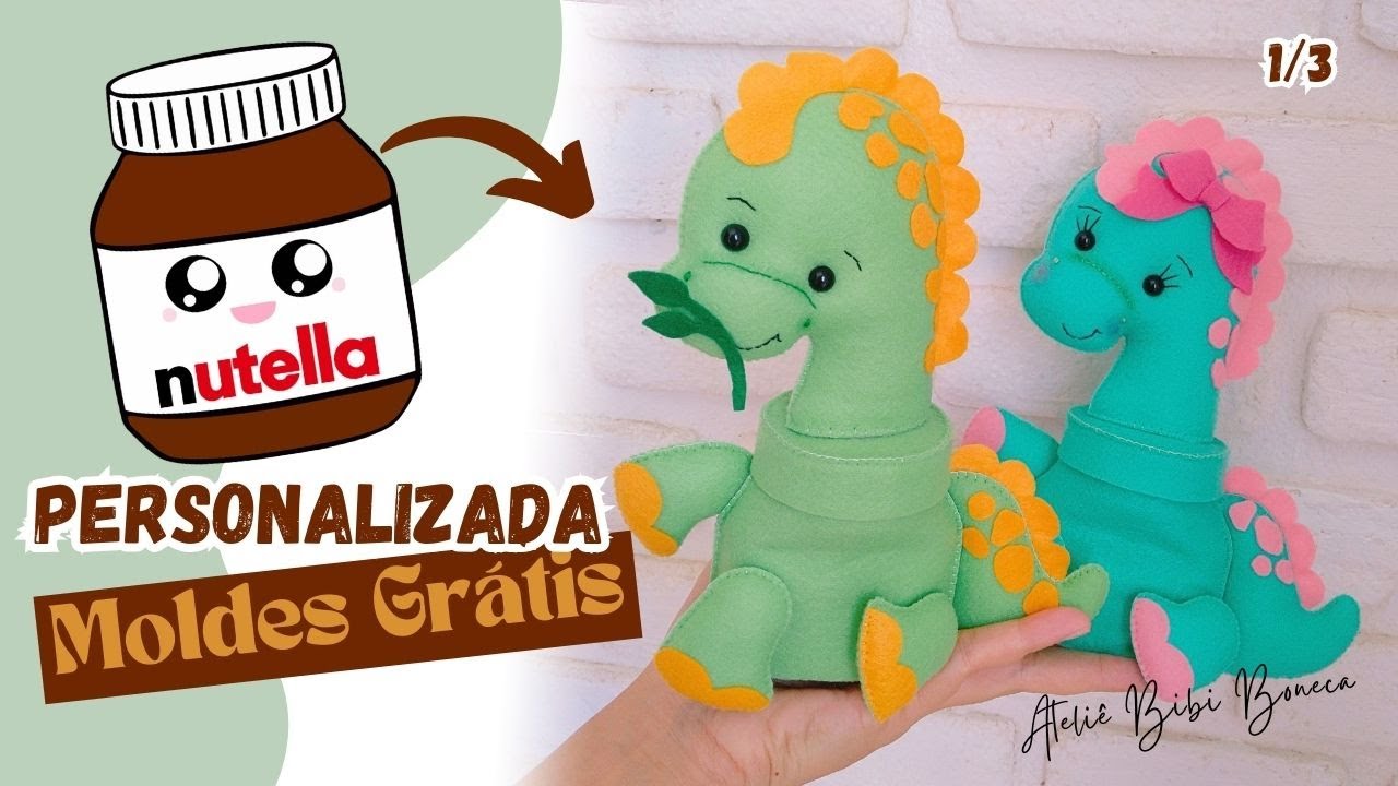 Como personalizar pote de Nutella com feltro