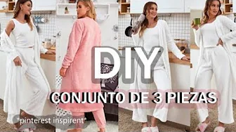 Conjunto de pijama de 3 peças fácil