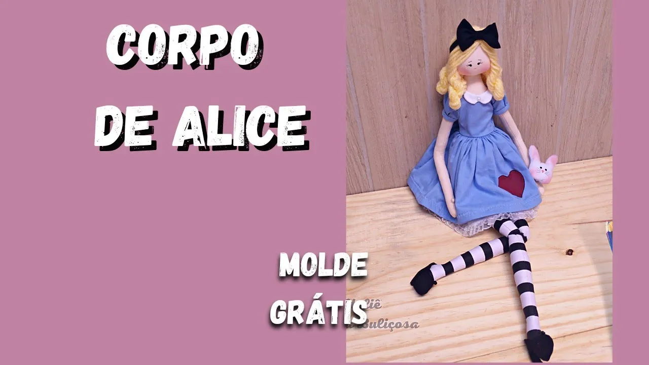 Corpo da boneca de pano Alice