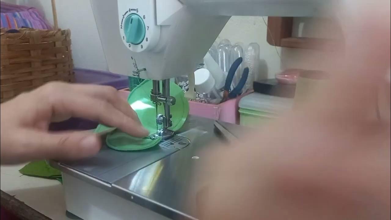 Costura passo a passo do pássaro na máquina