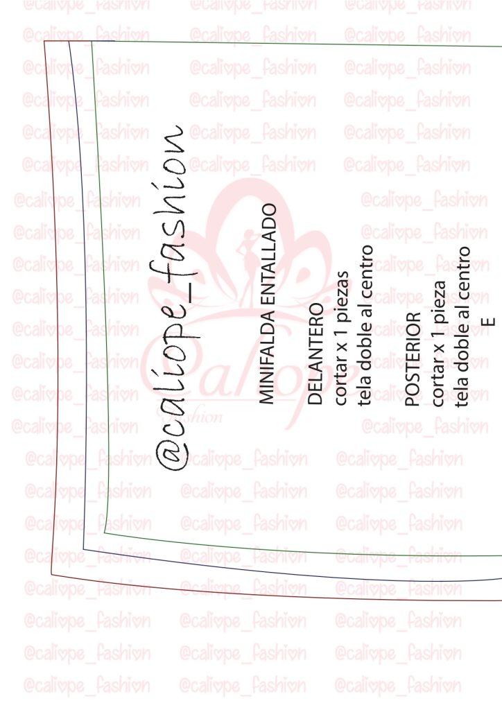 Cropped e saia curta - molde parte 3