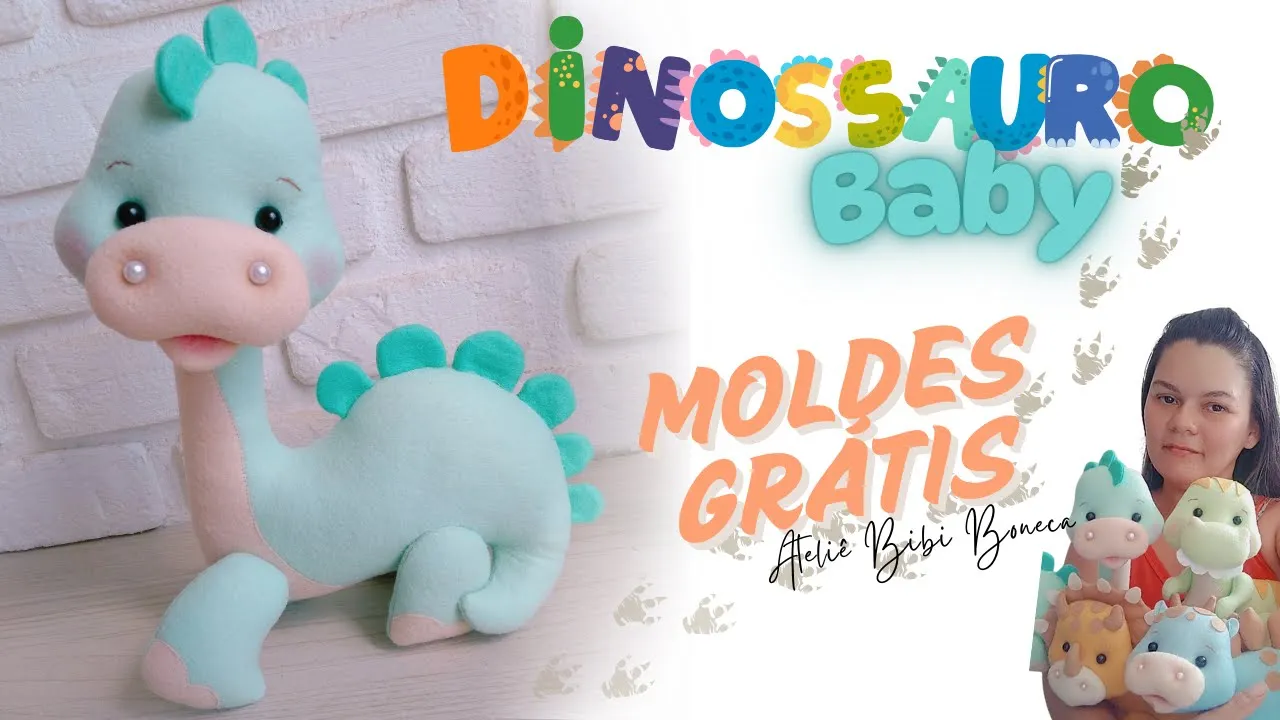 Dinossauro baby de feltro passo a passo parte 2